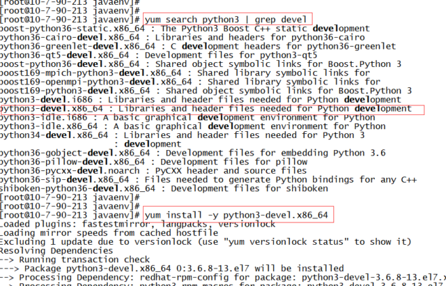 centos7 python2,python3共存环境下安装python3-devel的方法