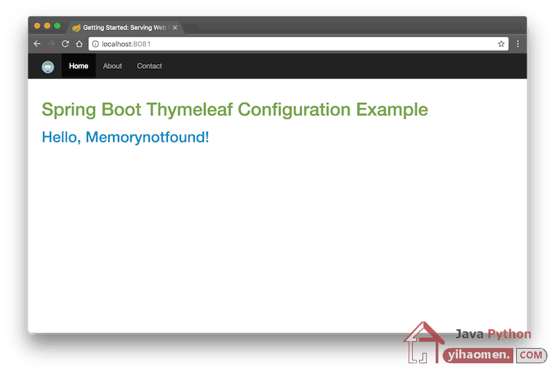 Spring Boot Thymeleaf Configuration Example