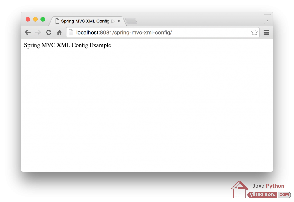 Spring MVC XML Configuration Example