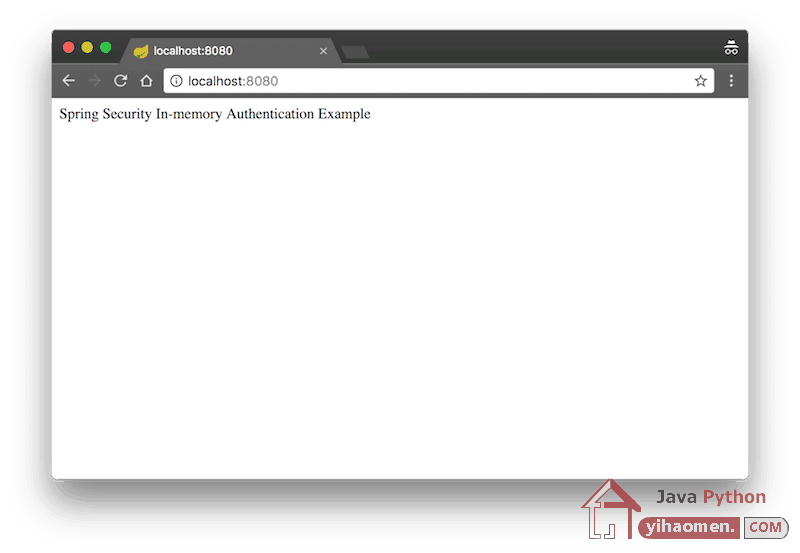 Spring Security In Memory Authentication Example