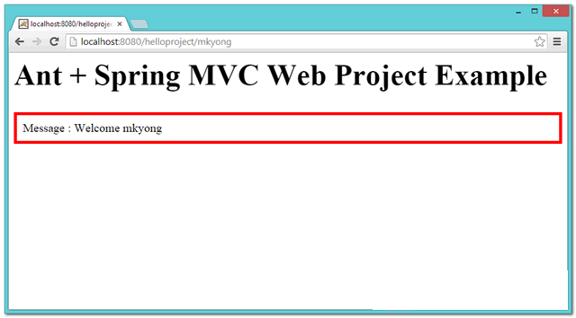 Ant  Spring MVC and WAR file Example