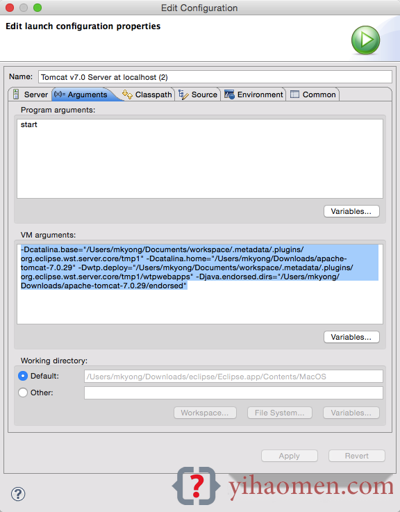 Where is Eclipse deploy web application  Tomcat