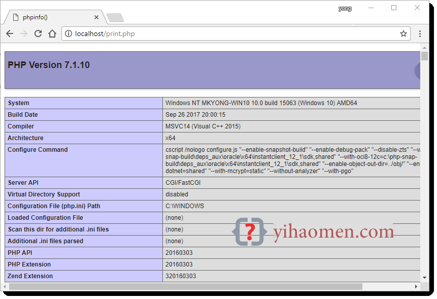 Nginx + PHP on Windows