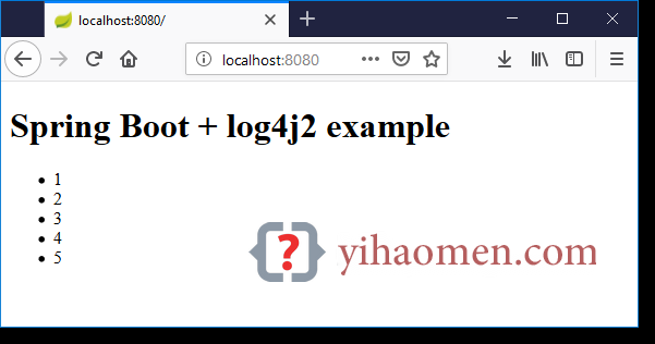 Spring Boot Log4j 2 example