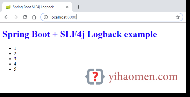 Spring Boot SLF4j Logback example