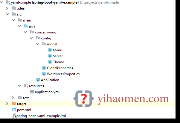 Spring Boot YAML example