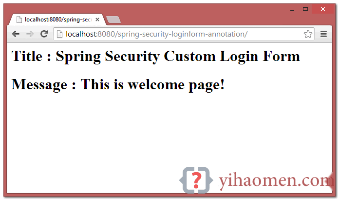 Spring Security Custom Login Form Annotation Example