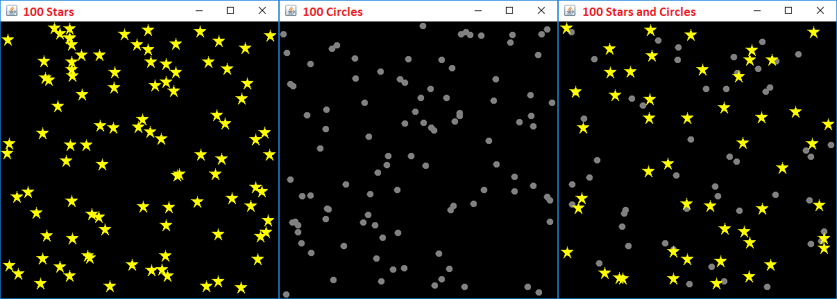 Java Swing  Draw shapes dynamically example