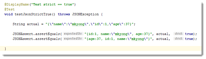 JSONAssert  How to unit test JSON data