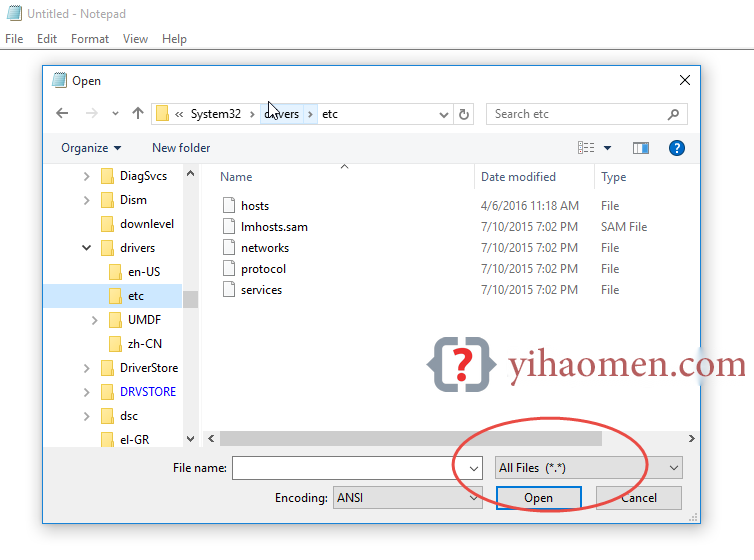 Windows 10  Edit Hosts file
